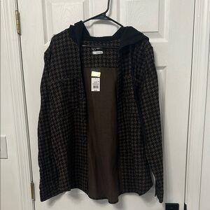 Original Use Black and Brown Lightweight Shirt Jacket